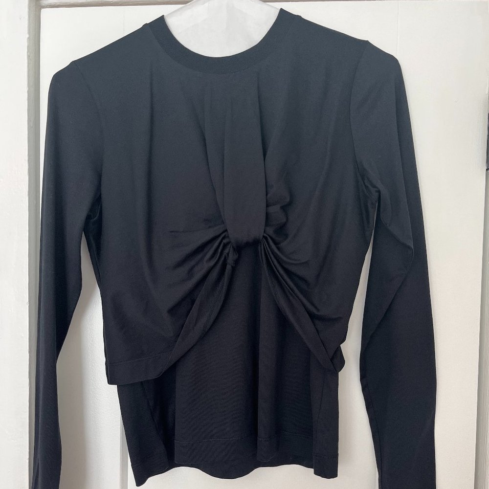 Marques Almeida Black Layered Knot T-Shirt
